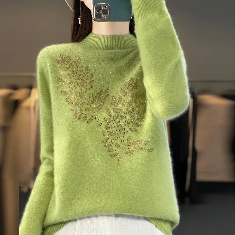 Women’s Sweater | Embellished High Neck