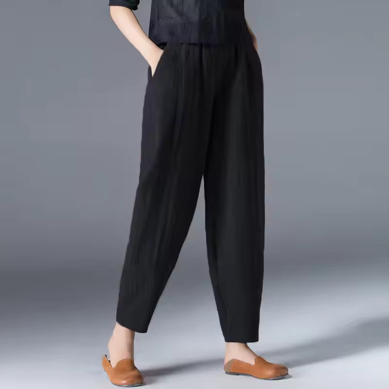 Women's Summer Trousers | Tapered Leg Cut