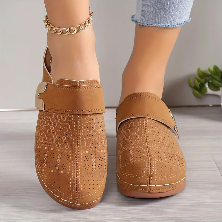 Women's Wedge Sandals | Perforated Slip-On