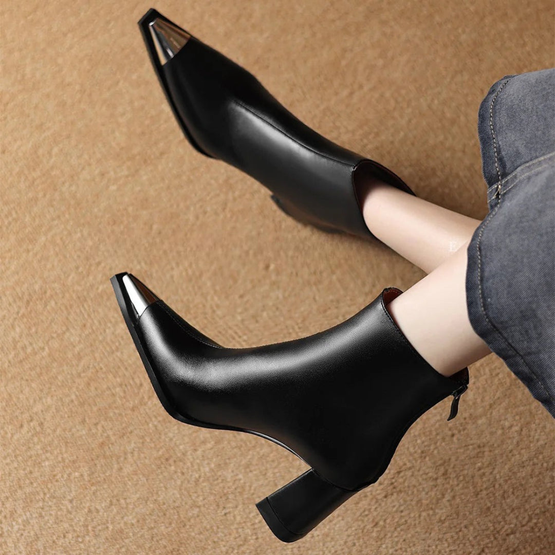 Boots For Women | Pointed Toe Block Heel Style