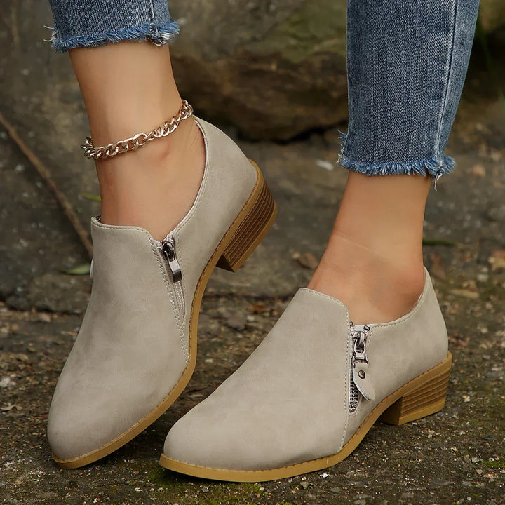 Boots for Women | Slip-On Ankle Style with Side Zipper