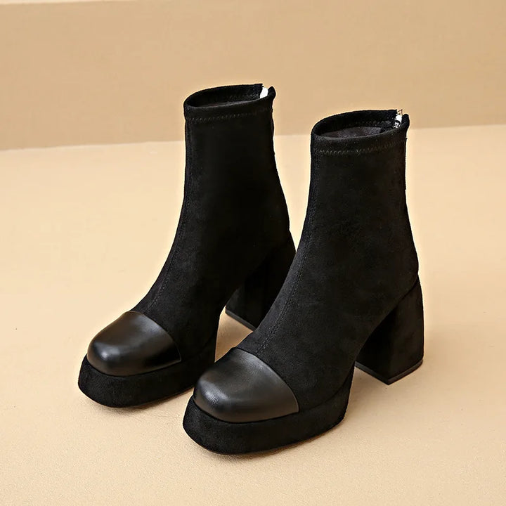 Boots For Women | Platform Ankle Block Heel