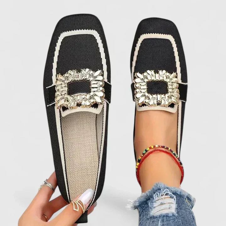 Loafers For Women | Square Toe Decorative Strap