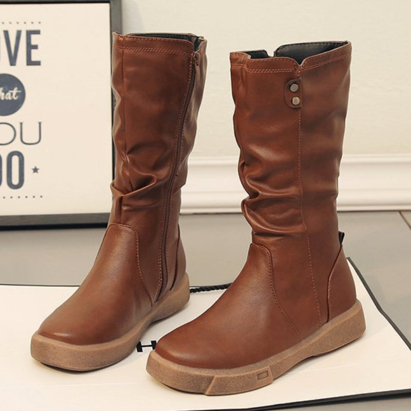 Boots For Women | Mid-Calf With Side Zipper