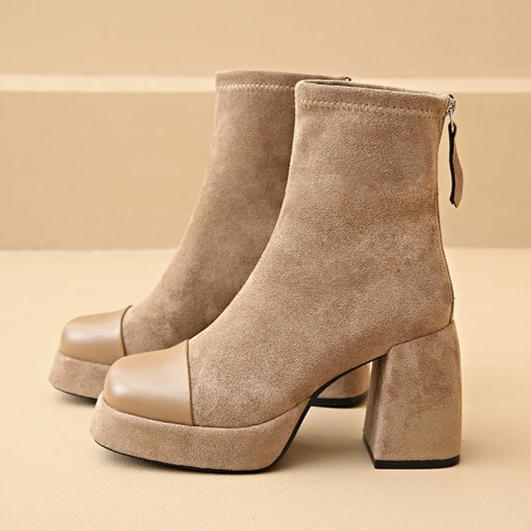 Boots For Women | Platform Ankle Block Heel