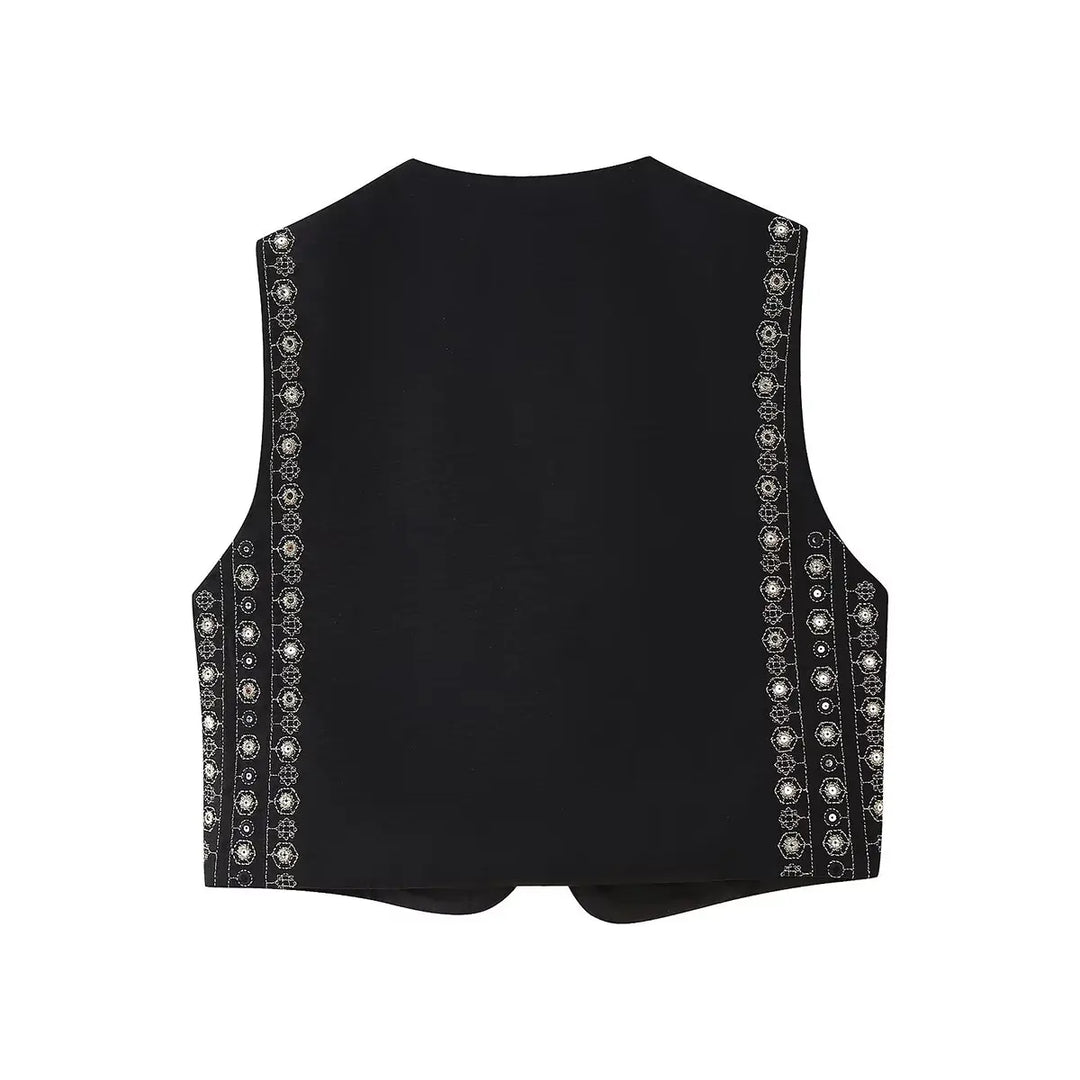 Women’s Vest | Sequin Embroidered Design
