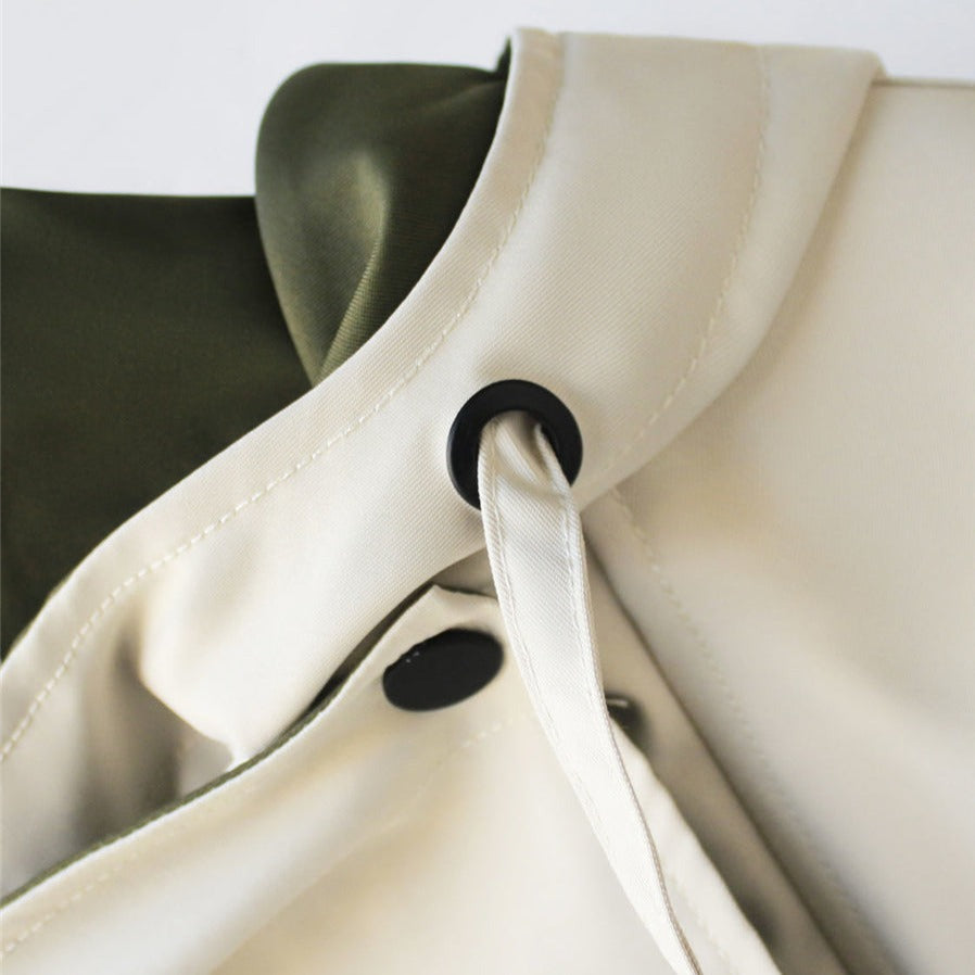Women's Windbreaker Jacket | Snap-button Closure Details