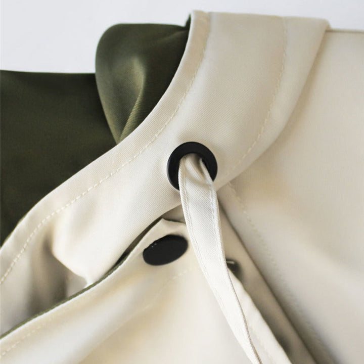 Women's Windbreaker Jacket | Snap-button Closure Details