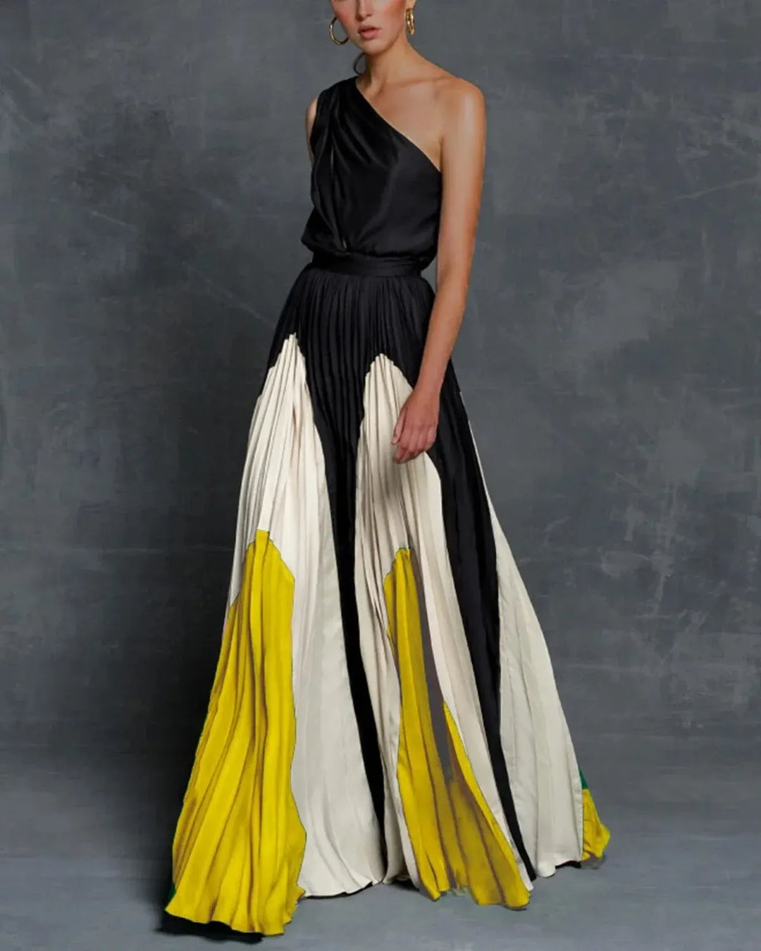 Women's Wedding Guest Maxi Dress | One-Shoulder Pleated