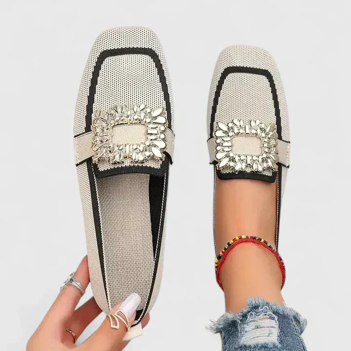 Loafers For Women | Square Toe Decorative Strap