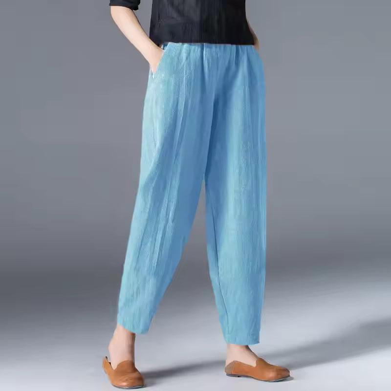 Women's Summer Trousers | Tapered Leg Cut
