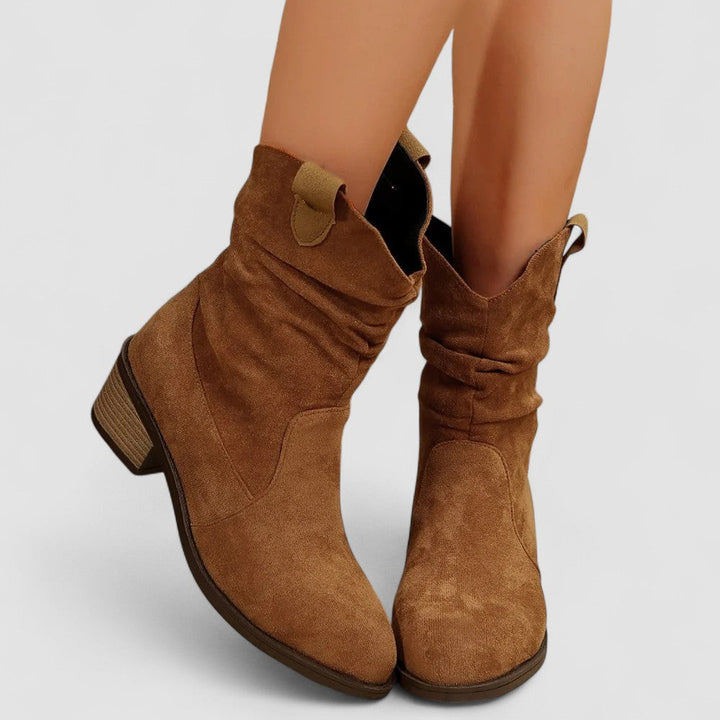Boots for Women | Mid-Calf Pull Tab Detail