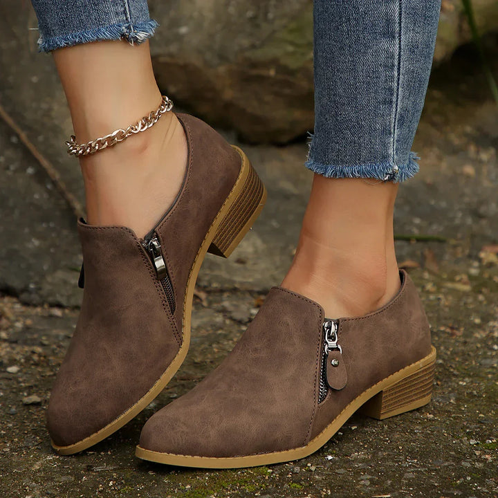 Boots for Women | Slip-On Ankle Style with Side Zipper