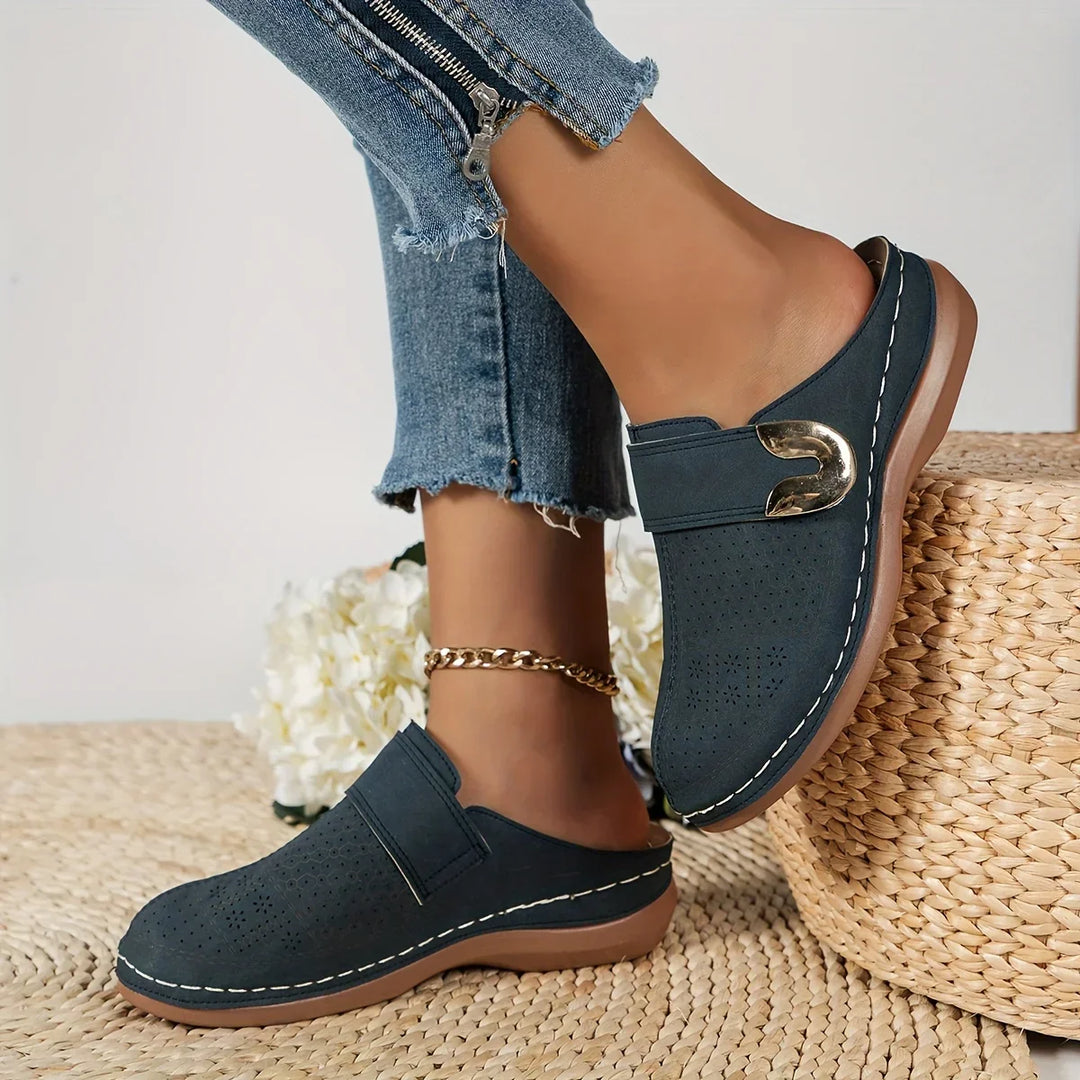 Women's Wedge Sandals | Perforated Slip-On