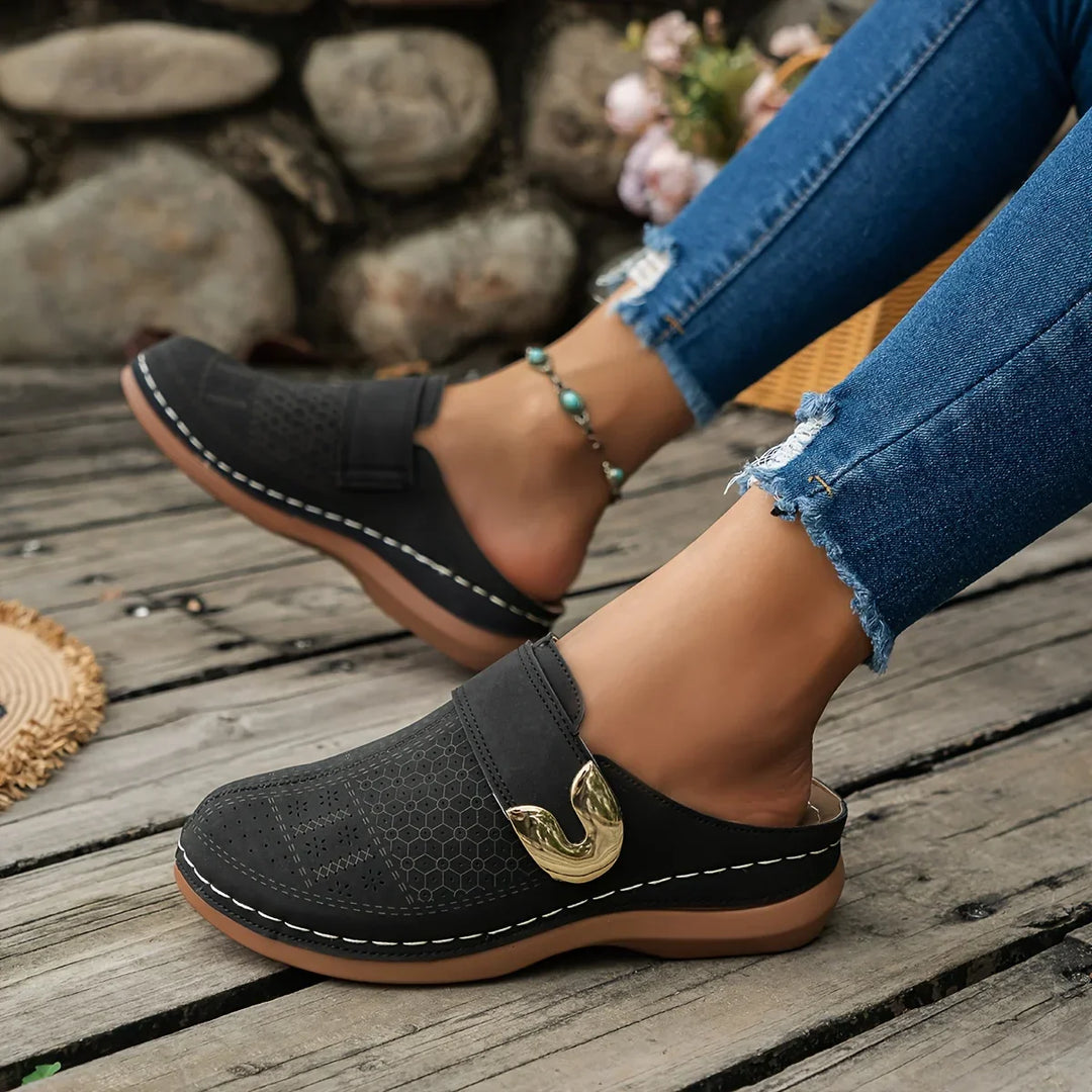 Women's Wedge Sandals | Perforated Slip-On