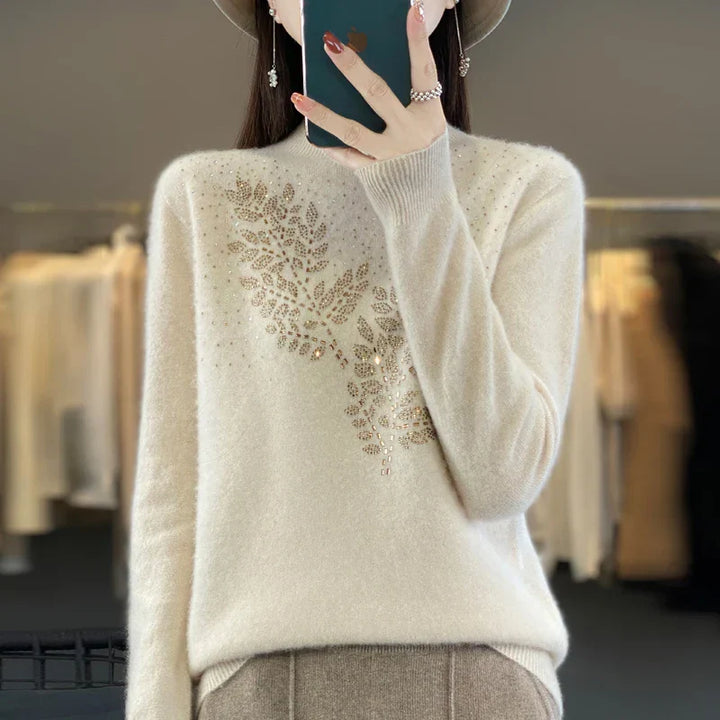 Women’s Sweater | Embellished High Neck