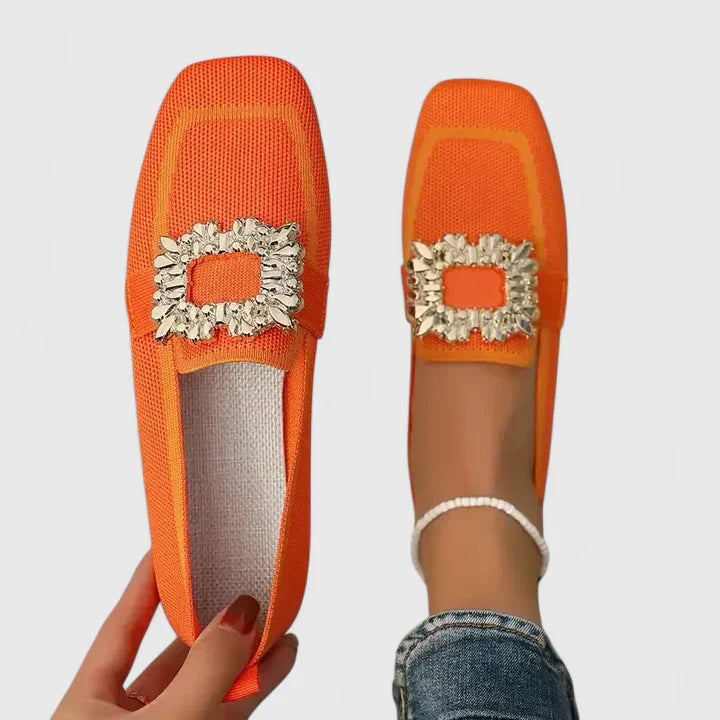 Loafers For Women | Square Toe Decorative Strap