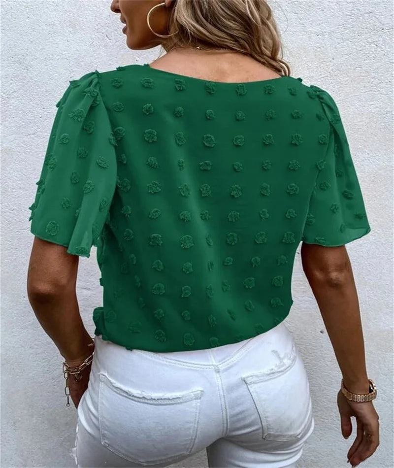 Women’s Blouse | Flutter Short Sleeve