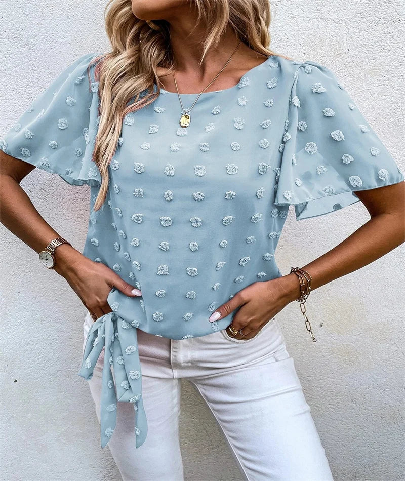 Women’s Blouse | Flutter Short Sleeve