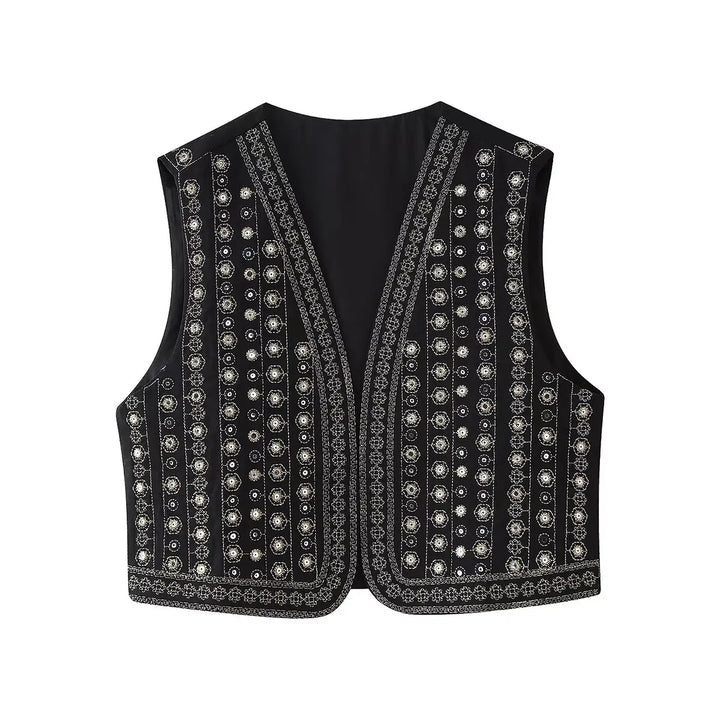 Women’s Vest | Sequin Embroidered Design