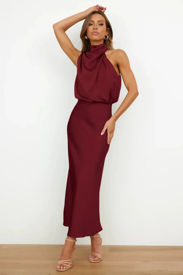 Women's Evening Dress | Halter Neck Maxi