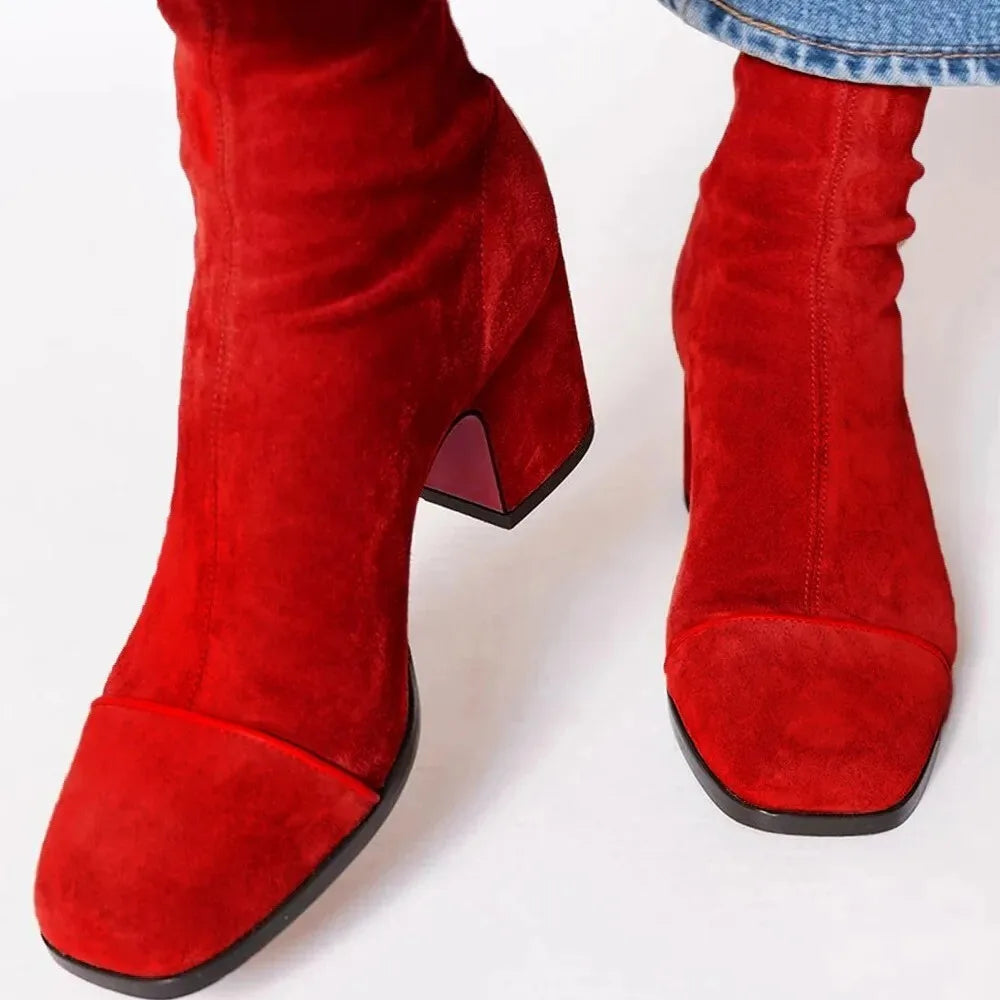 Boots For Women | Ankle Height Block Heel With Closed Toe
