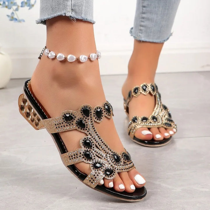 Sandals For Women | Decorative Strap Block Heel Style