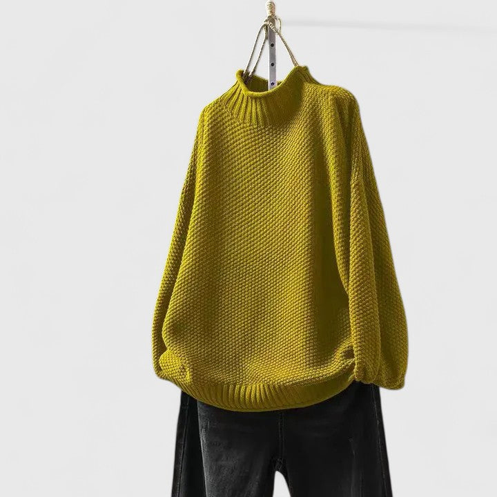 Women’s Sweater | Textured Mock Neck