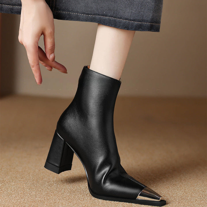 Boots For Women | Pointed Toe Block Heel Style