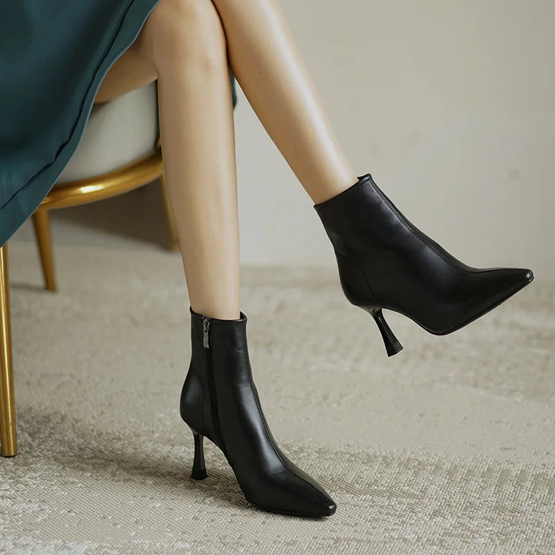 Boots For Women | Ankle Heeled With Pointed Toe