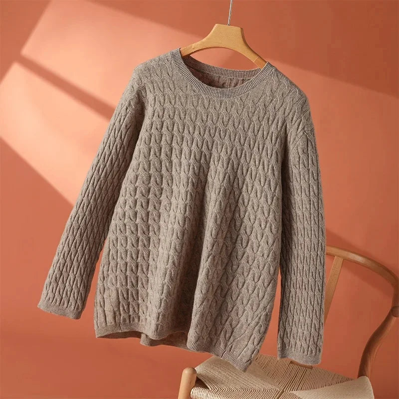 Women’s Sweater | Textured Cable Knit Design