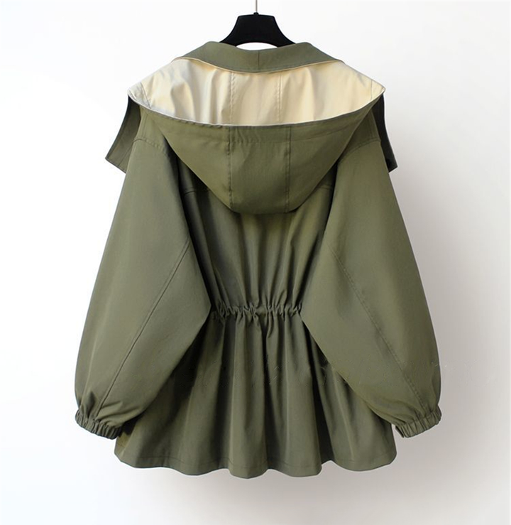 Women's Windbreaker Jacket | Snap-button Closure Details