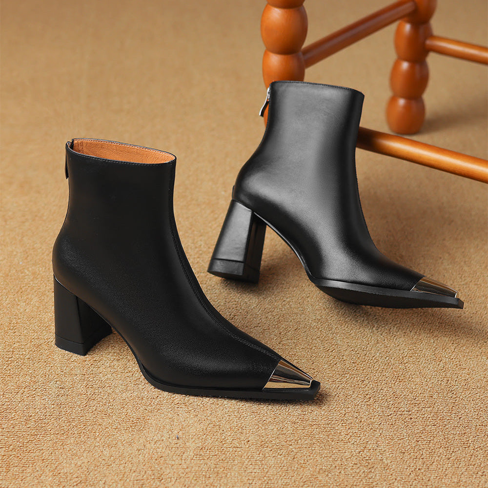 Boots For Women | Pointed Toe Block Heel Style