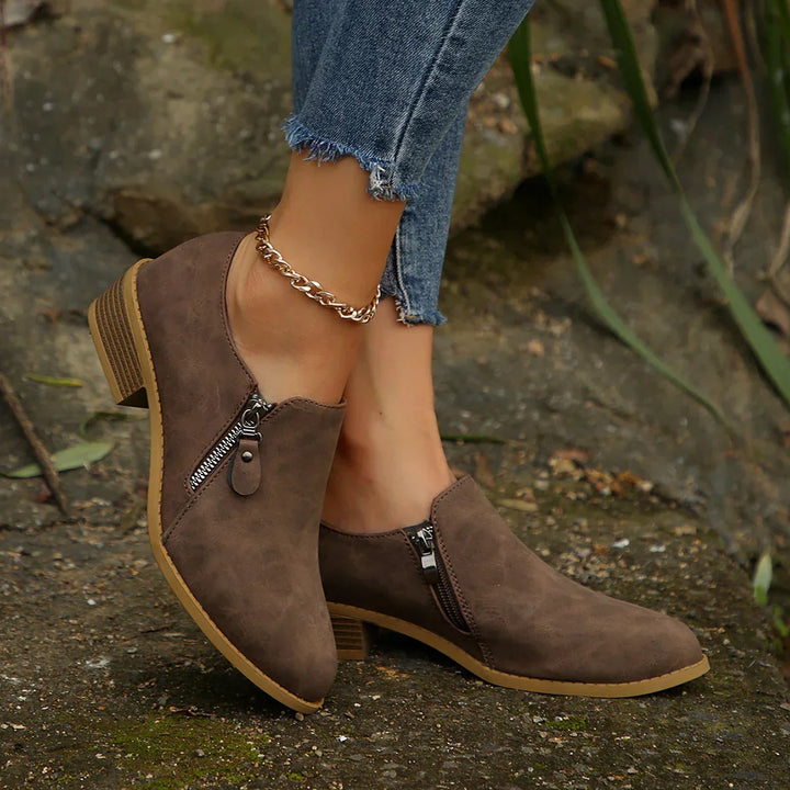 Boots for Women | Slip-On Ankle Style with Side Zipper