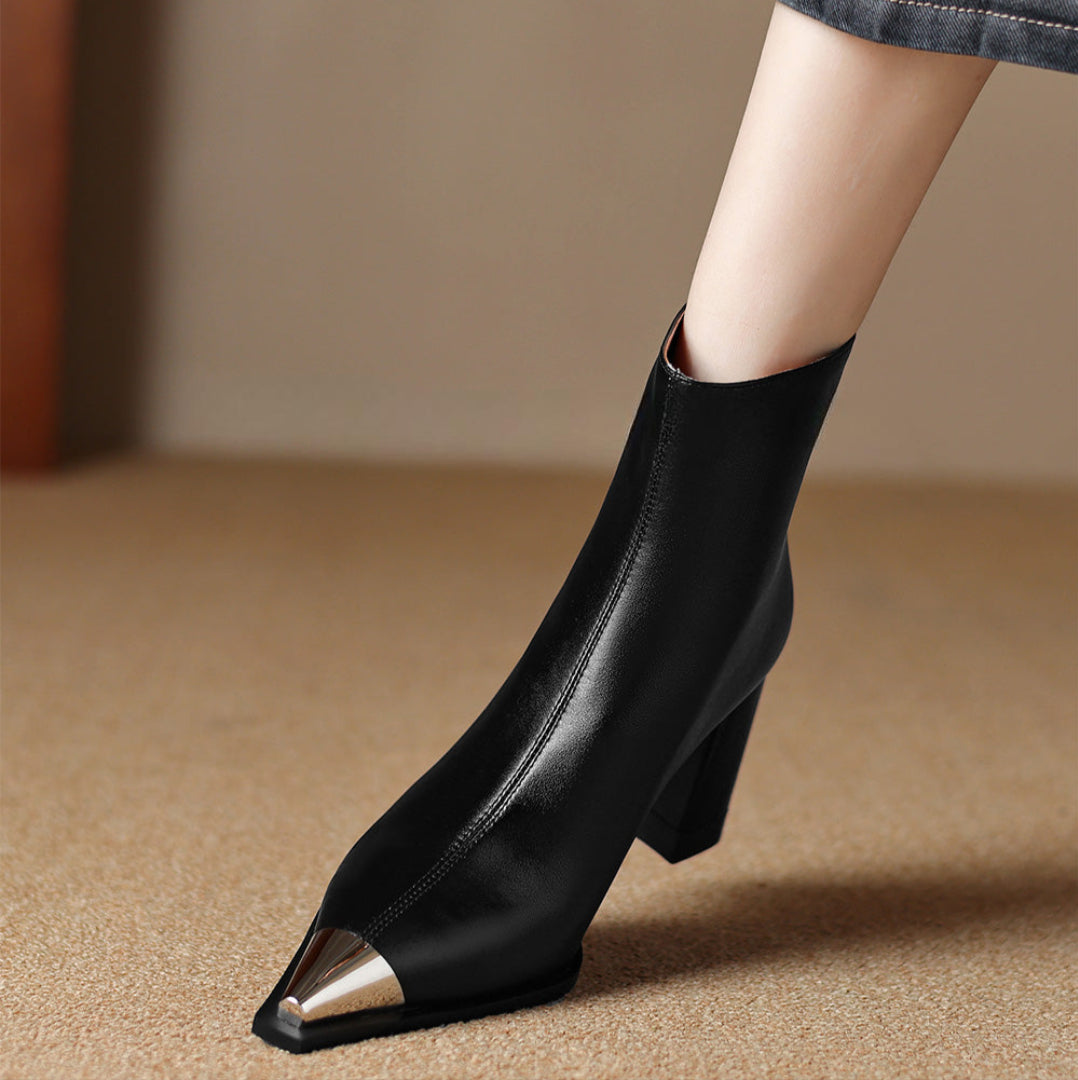 Boots For Women | Pointed Toe Block Heel Style