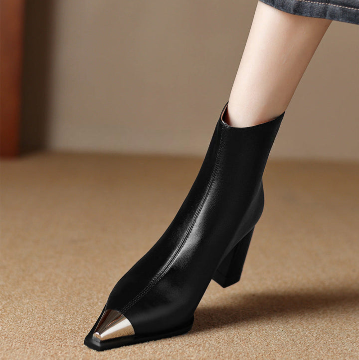Boots For Women | Pointed Toe Block Heel Style