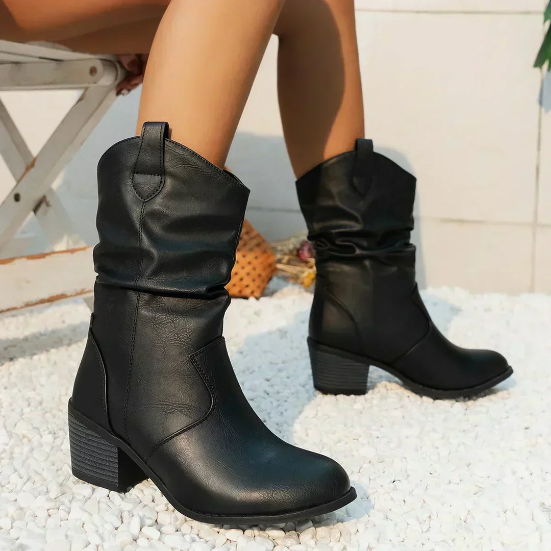 Boots for Women | Slouchy Ankle Block Heel