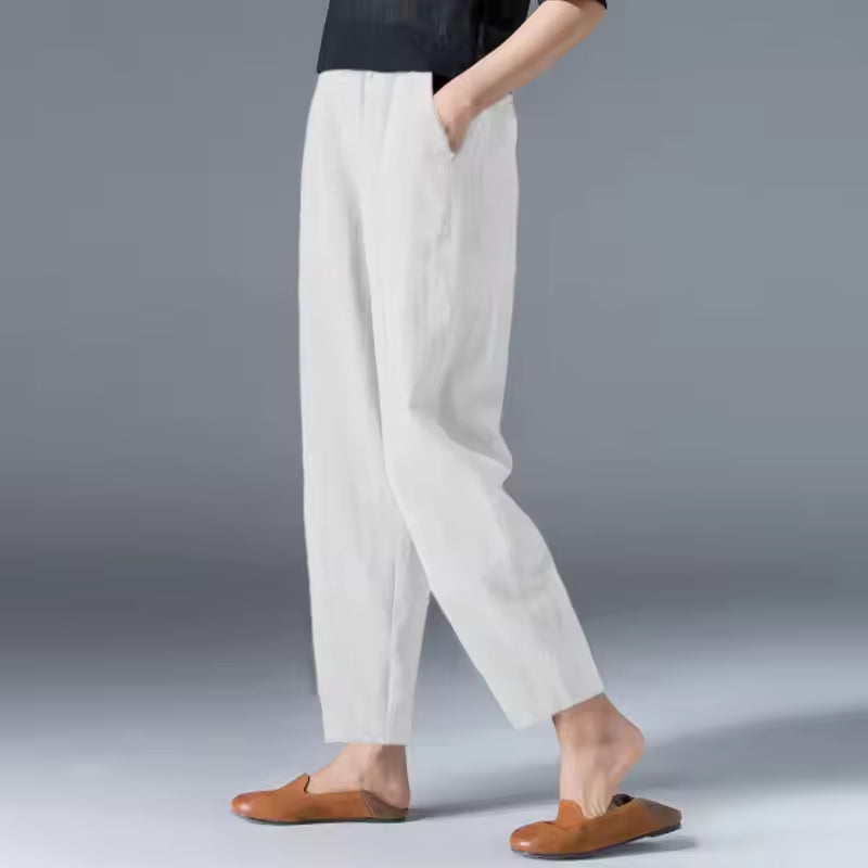 Women's Summer Trousers | Tapered Leg Cut