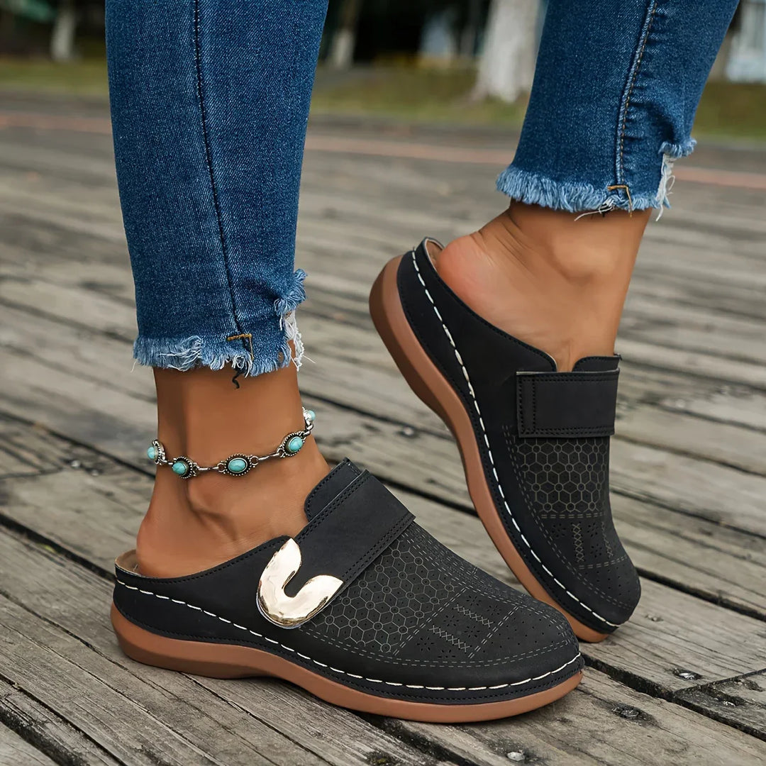 Women's Wedge Sandals | Perforated Slip-On