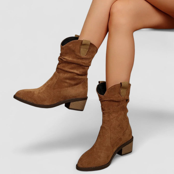 Boots for Women | Mid-Calf Pull Tab Detail
