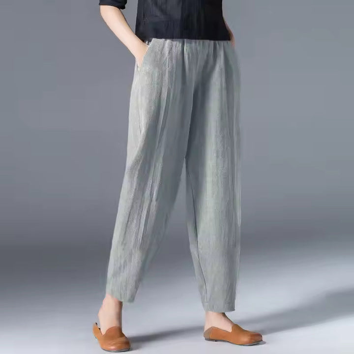 Women's Summer Trousers | Tapered Leg Cut