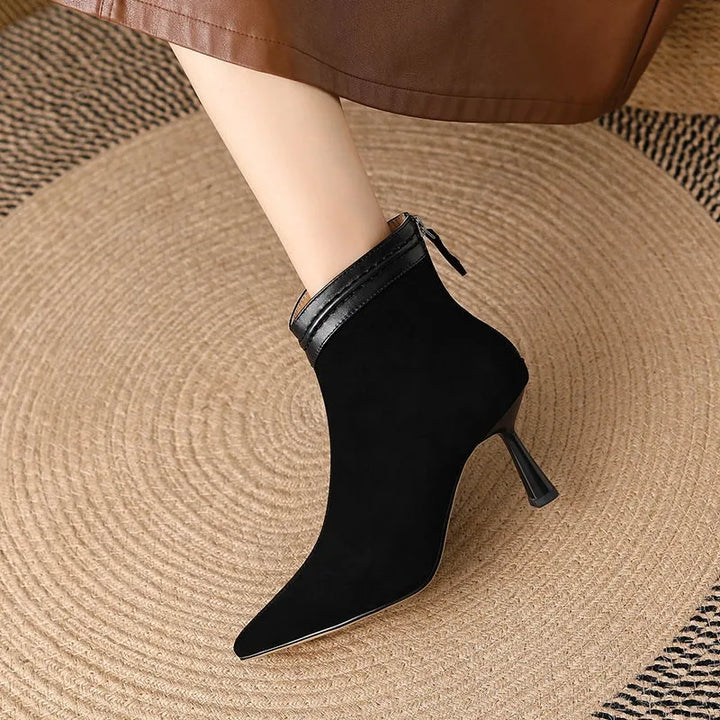 Boots For Women | Ankle Stiletto Heel With Rear Zip