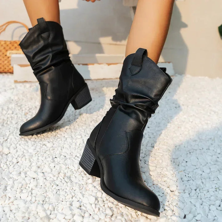 Boots for Women | Slouchy Ankle Block Heel
