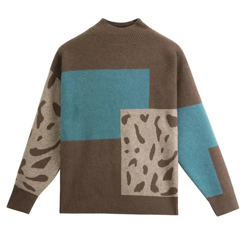 Women's Sweater | Color Block Detail