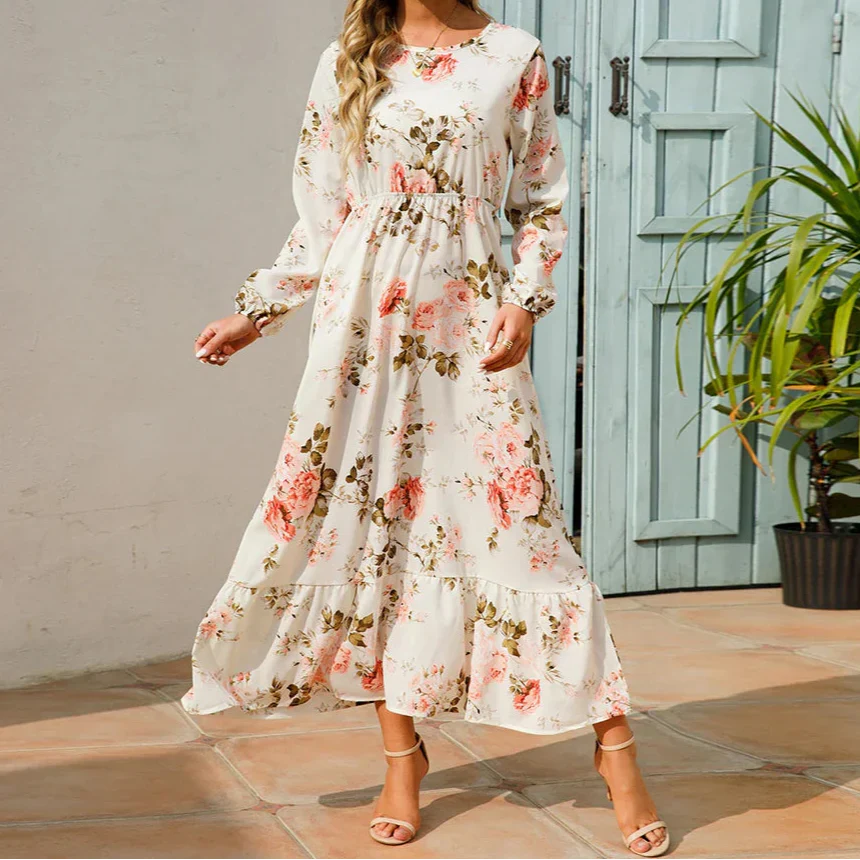 Women’s Dress | Floral Maxi Long Sleeve