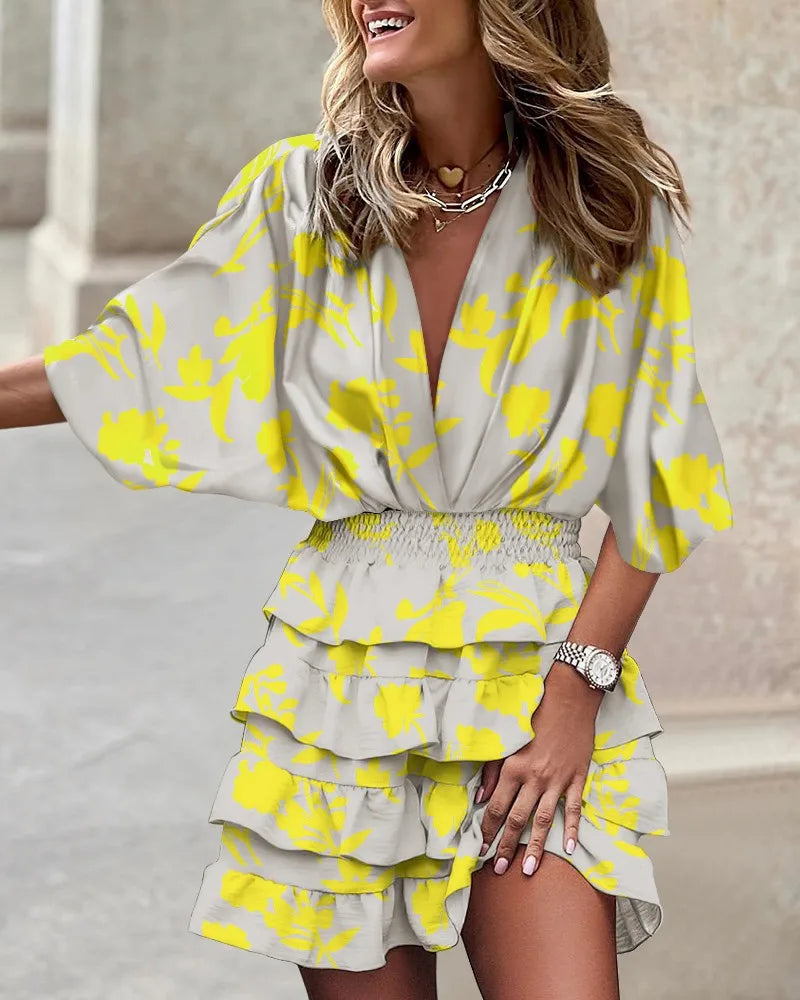 Women's Boho Dress | Tiered Ruffled