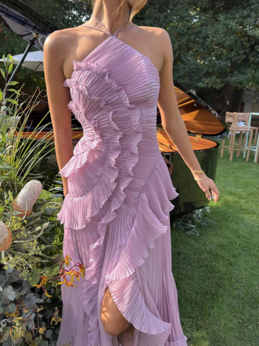 Women’s Dress | Halter Neck Pleated Maxi