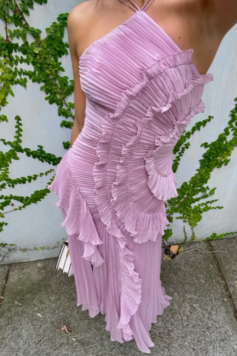 Women’s Dress | Halter Neck Pleated Maxi
