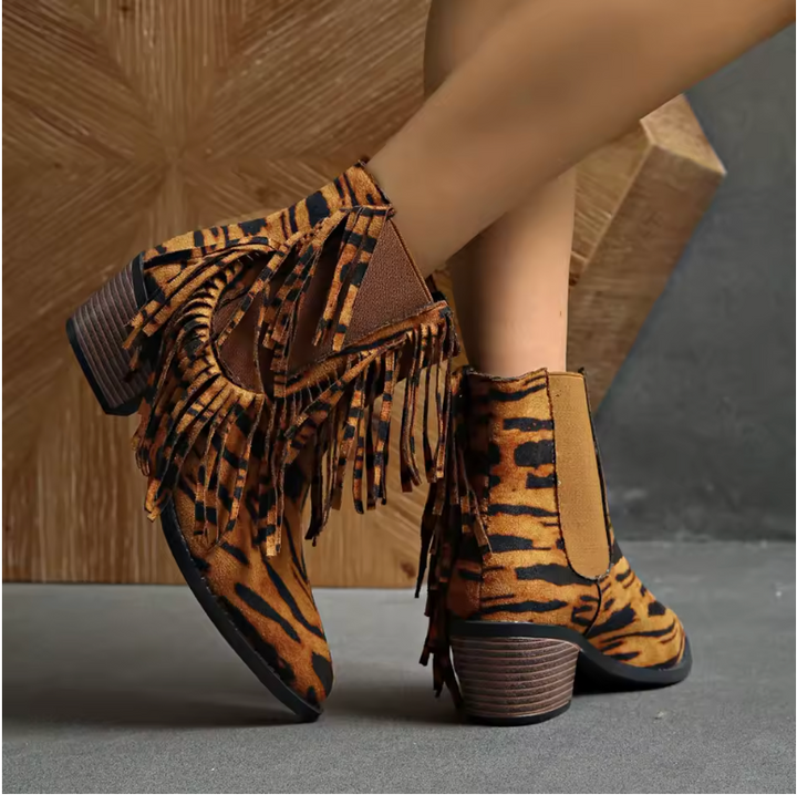 Boots for Women | Ankle-height Fringe Detail