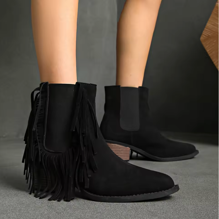Boots for Women | Ankle-height Fringe Detail